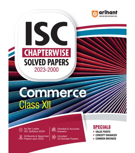 Arihant ISC Chapterwise Solved Papers Commerce Class 12